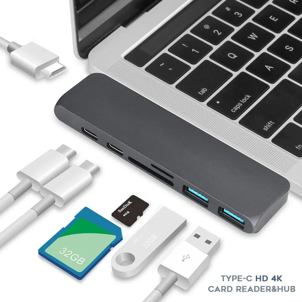 Тип-c USB к Hdmi тип-c usb-хаб Для 3,1-4 usb-хаб с разъемом Thunderbolt 3 C 3,0 Tf sd-ридер Pd для Macbook Pro/Air