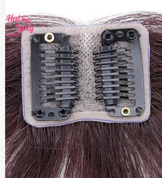 Halo Lady Beauty Clip In Bangs Human Hair Air Bang Brazilian Hair Pieces Invisible Seamless Non-remy Replacement Hair Wig 5