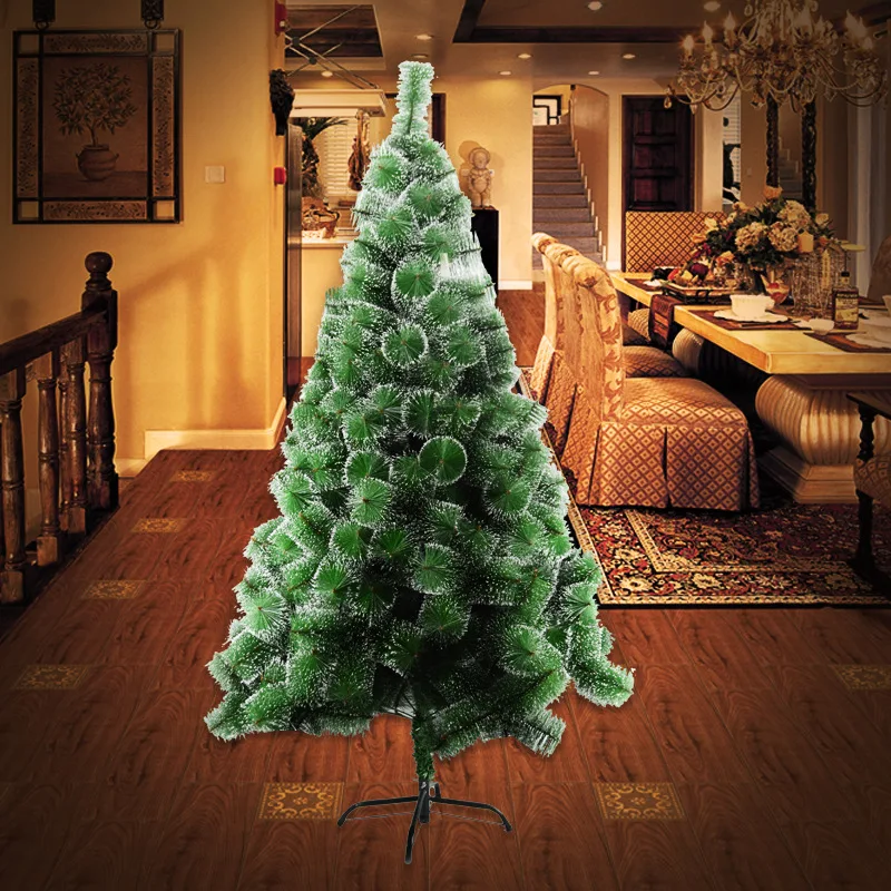 

Manufacturers Direct Selling Pine Needle Christmas Tree Stained White Pine Needle 1.8 Cm Top Grade Artificial Plant Christmas Tr