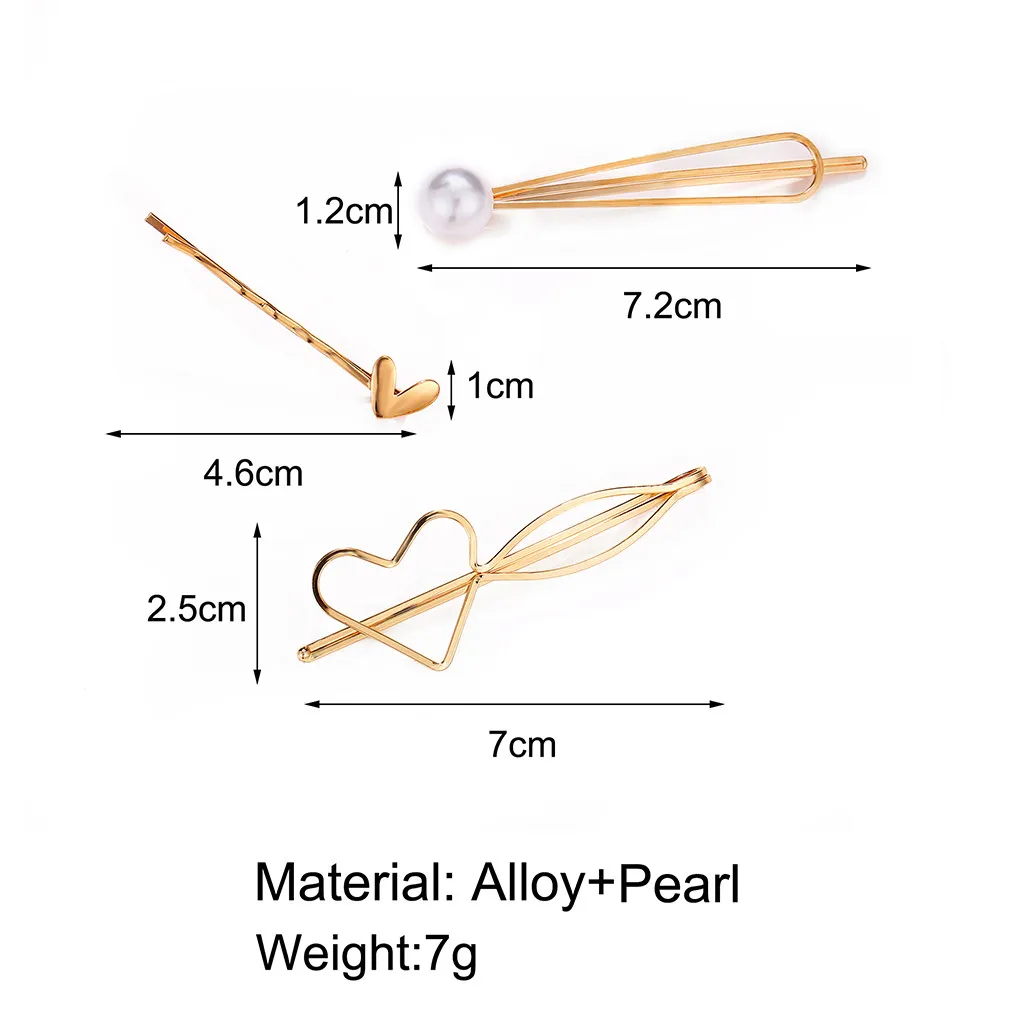 Милая металлическая Ретро креативная жемчужная шпилька для волос боковая невидимка женские ювелирные изделия Ins net красный комплект из 4 предметов жемчужная заколка аксессуары mujer 05