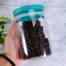 1 шт. высокое боросиликатное стекло Герметичные банки с пластиковой крышкой резервуары для хранения зерна резервуар для чая кофе специи конфеты сухой еда