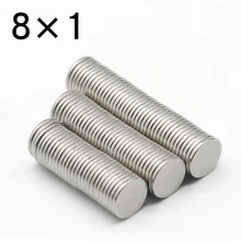20/50/100/200/500 Pcs 8x1 Round NdFeB Neodymium Magnet N35 Super Powerful Small imanes Permanent Magnetic Disc