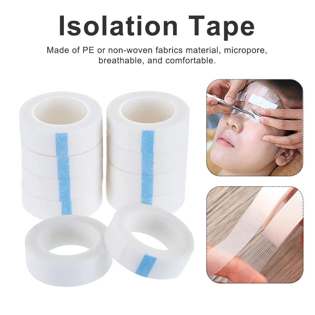 

4.5cm/9cm Widths Non-woven Medical Tape Fix Breathable Tape Wound Dressing Eyelashes Makeup Tools