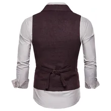Autumn New Style Slim Fit Suit Collar Single Breasted Men's Casual Vest