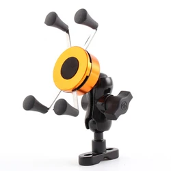 Adjustable Cell Phone Holder Motorcycle Rear View Mirror Handlebar Mount Stand Support For Smart Mobile Phone Moto Holder