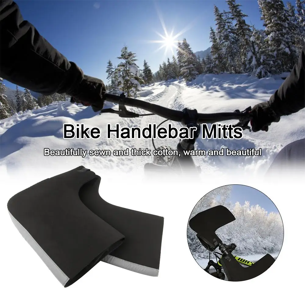 1 пара велосипедных перчаток велосипедиста, ветрозащитные рукавицы для верховой езды, зимний Термочехол на руль для сохранения тепла рук