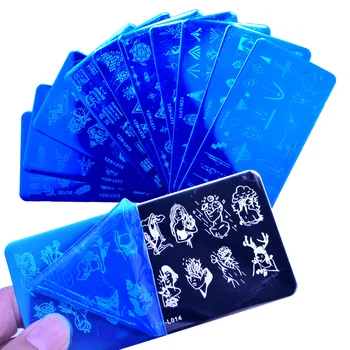 

YWK 1PC Butterfly Steel Nail Stamping Plate Flower Leaf Jewelry Image Geometric Polish Stencil Nail Art Template