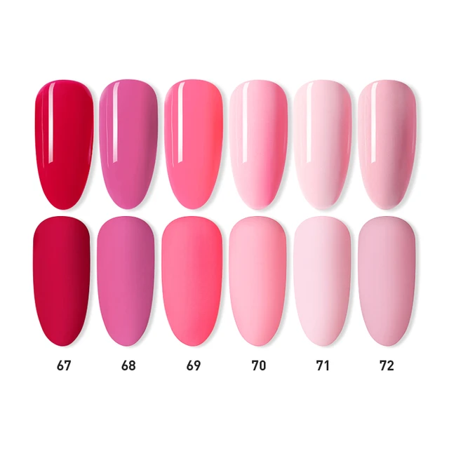 Beautilux Gel Nail Polish Lot Soak Off UV LED Semi Permanent Nails Gels Kit Lacquer Nail Art Design Varnish Wholesale Set of 6 067-072