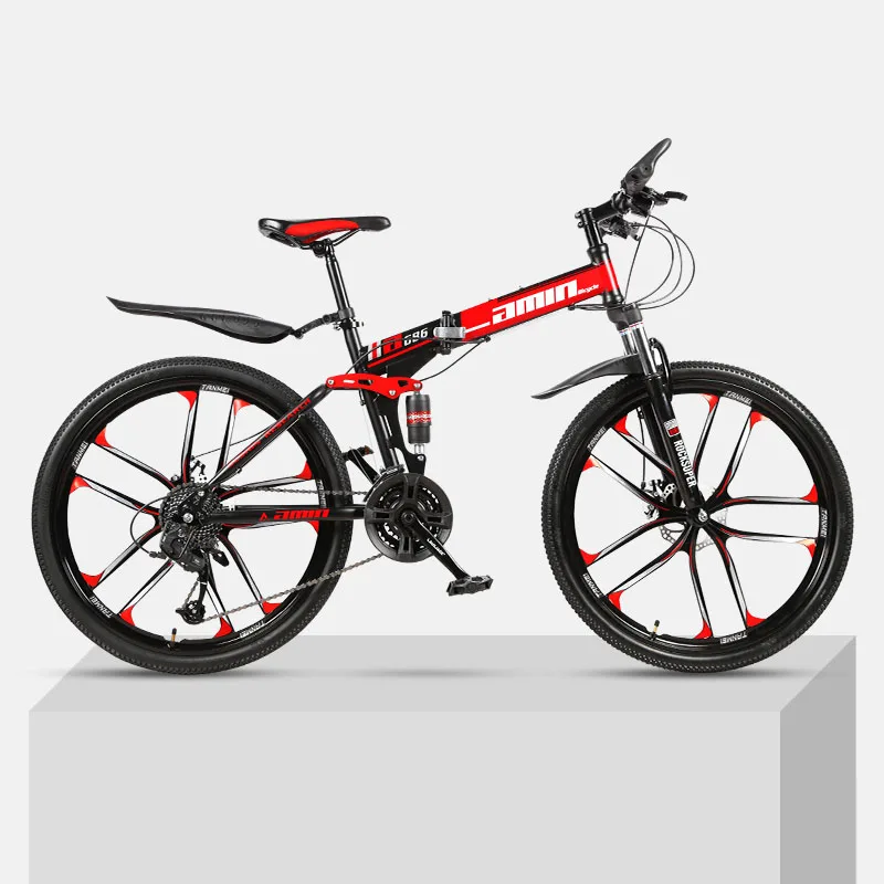 

21-Speed Mountain Folding Bicycle 24/26-inch Double Shock Absorption Variable Speed Fast Bike For Male And Female Students