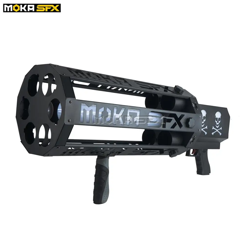 Hot sale party confetti machine 6 head stage led confetti gun handheld