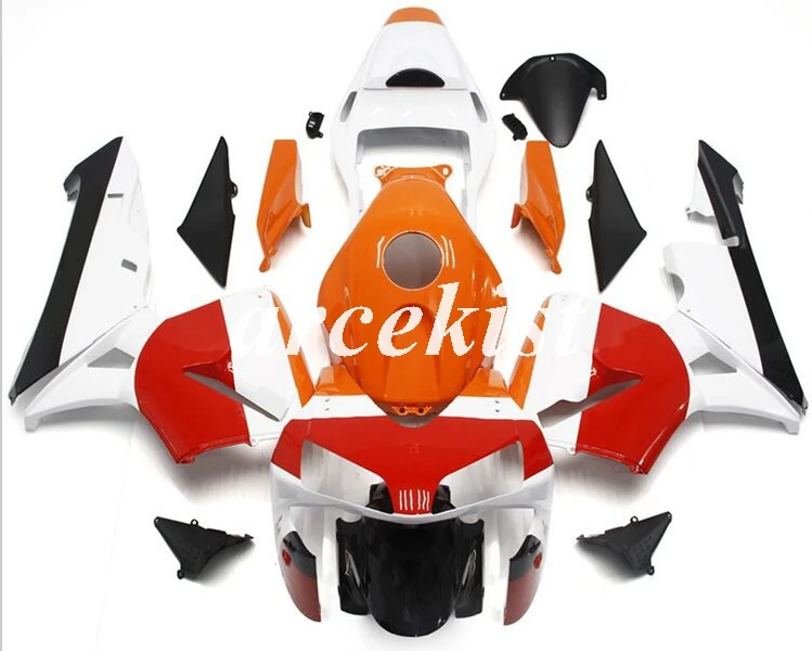 Литьевая Форма ABS мотоцикл обтекатели комплект подходит для CBR600RR F5 2003 2004 03 04 Кузов Набор Белый Черный