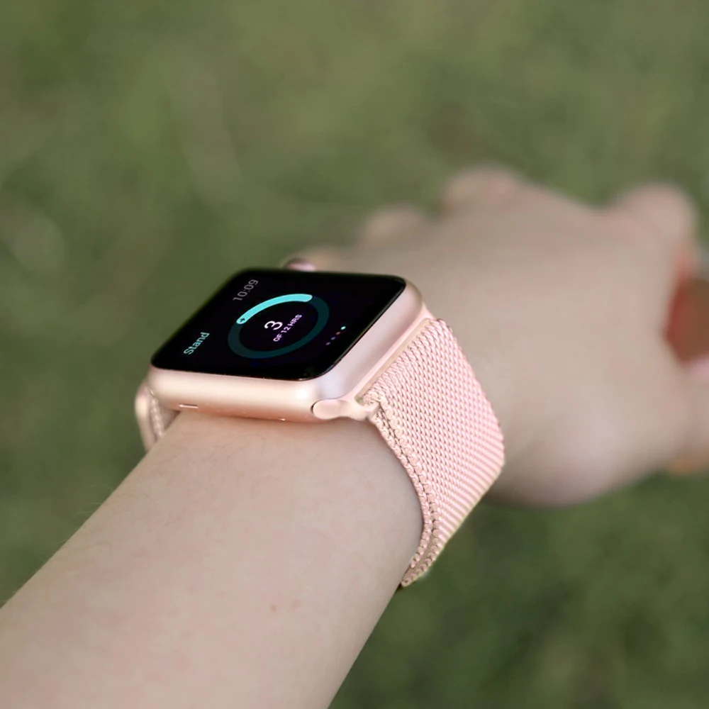 Ремешок для наручных часов Apple Watch 4 в 1/2/3 ремешок для часов, Миланская петля, нержавеющая сталь, 42 мм, 38 мм, версия браслет ремешок для наручных часов iwatch серии 40 мм 44 чехол бесплатно