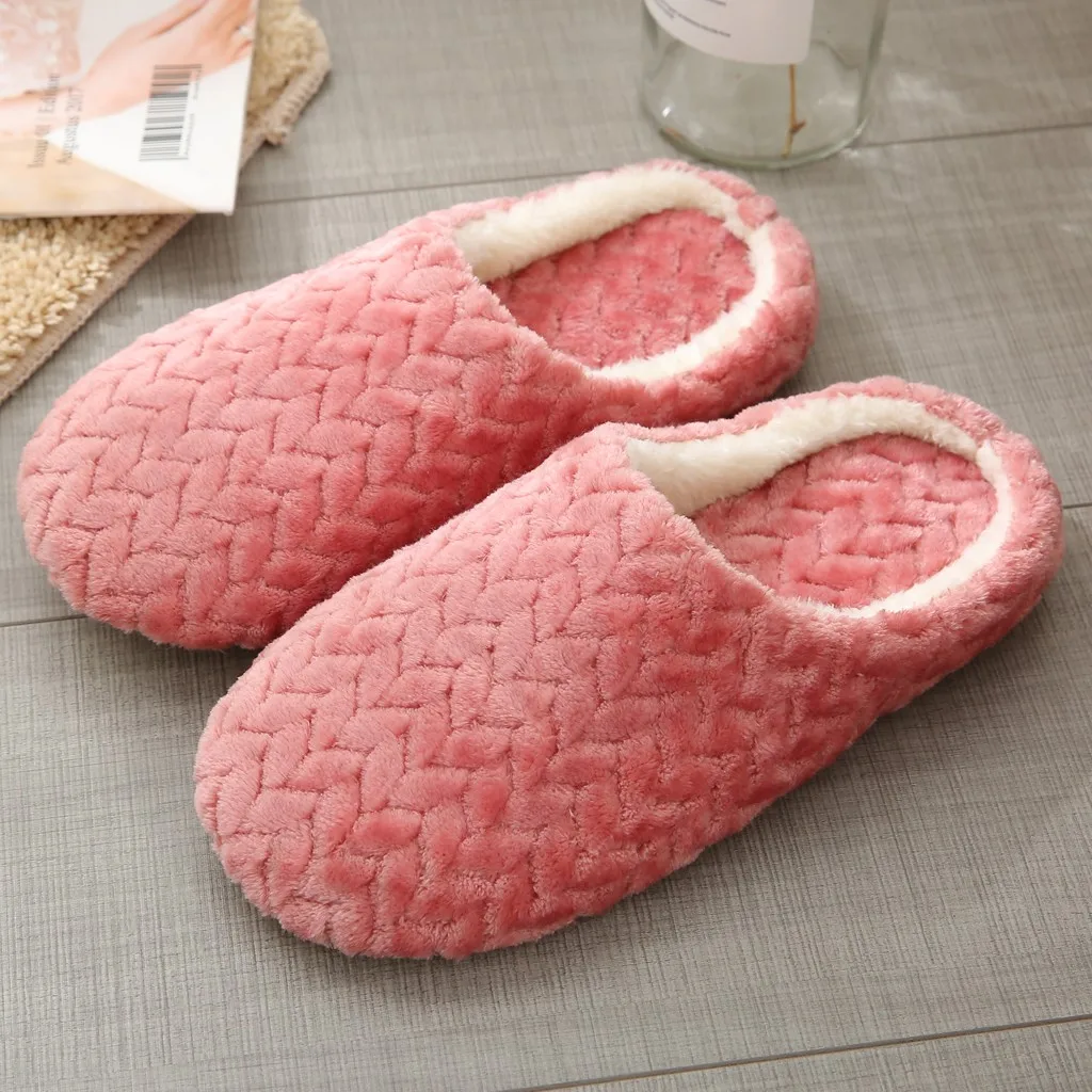 Women's House Slippers Slip-On Anti-Skid Flower Indoor Casual Bedroom Lovers Couples Winter Floor Shoes Snow Warm Slippers Indoor Slippers Indoor Slippers