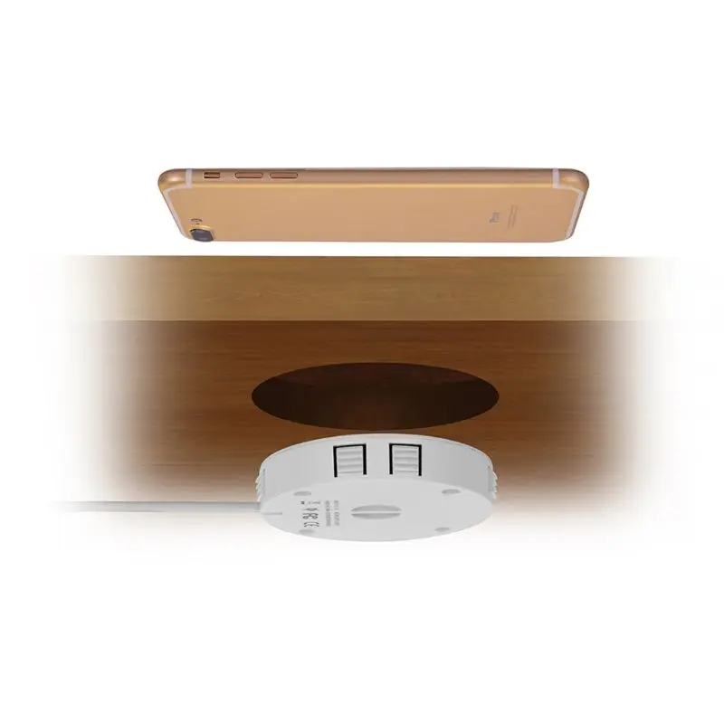 

Universal Fast Wireless Charger QI Charging Furniture Desktop Hidden Embedded Table Pad for iPhone Samsung Cellphones Qi-enabled