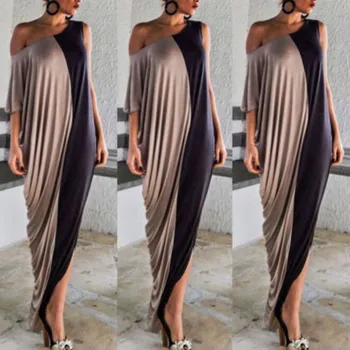

Women Summer Evening Party Beach Patchwork Long Maxi Dress