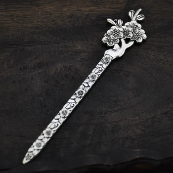 

Collection Exquisite Tibet Silver Women Plum Flower Hair Pin Sticks