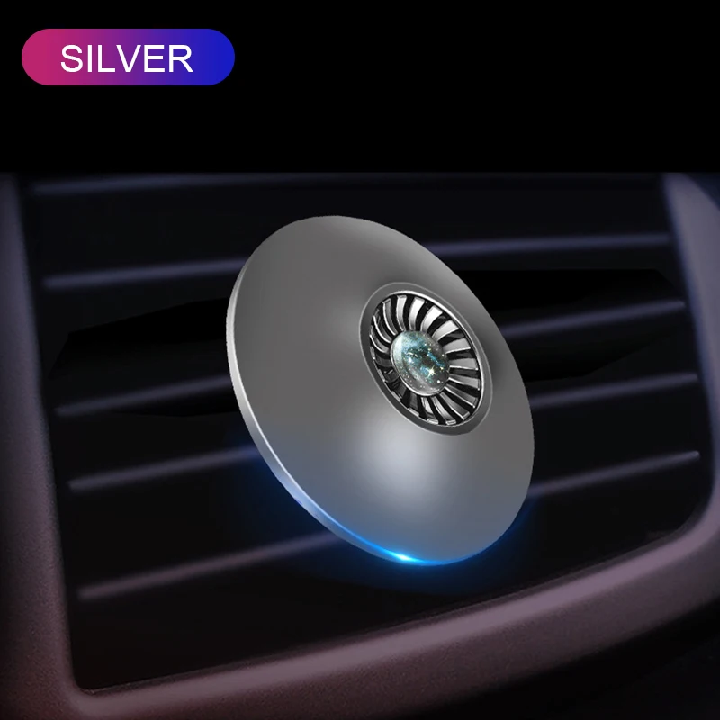 silver Автомобильный освежитель воздуха, автомобильный освежитель воздуха на выходе, автомобильный освежитель воздуха, клипса кондиционирования воздуха, магнитный диффузор, духи - Название цвета: silver