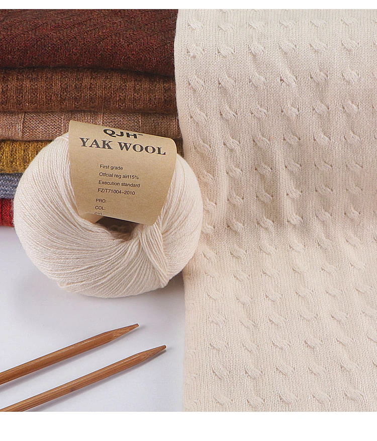 6 Stück ungefärbtes, natürliches, biologisches mongolisches Yak-Wollgarn zum Handstricken, Häkeln, für DIY-Projekte, weich, ideal für Modebekleidung und Babykleidung. – Detail 8