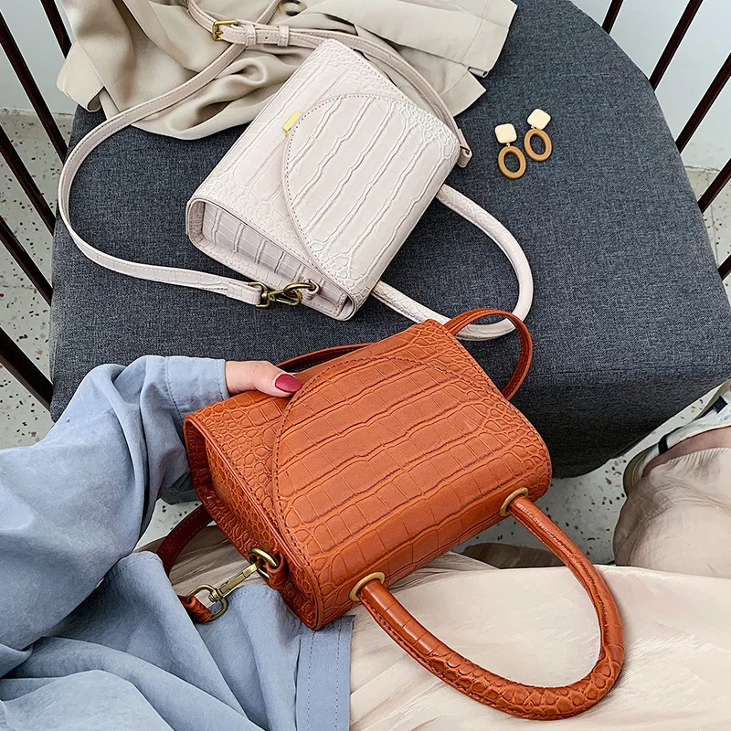 Stone Pattern PU Leather Crossbody Bags For Women Luxury Quality Shoulder Messenger Bag Lady Designer Handbags Totes