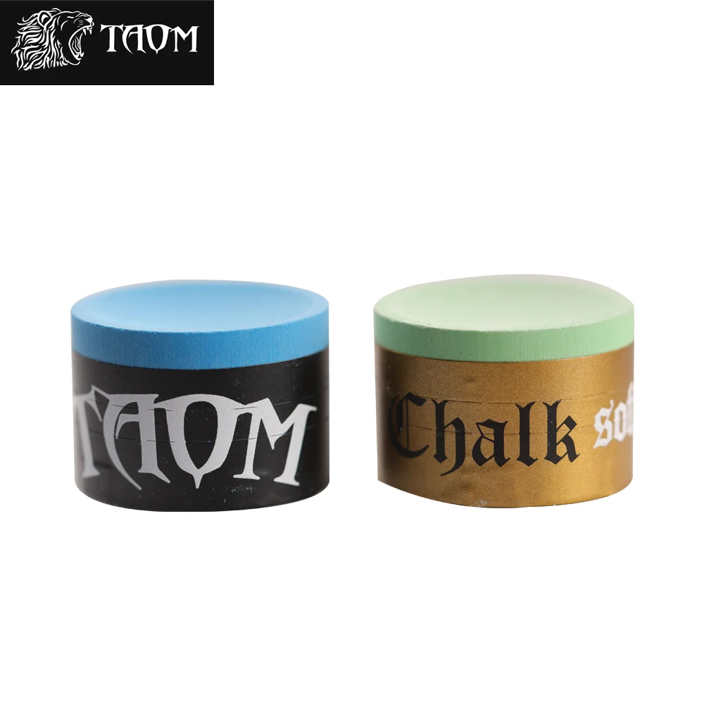 Original TAOM Chalk Round Blue Green Colors Bilhar Chalk Pool Chalk Bilhar Acessórios Snooker Chalk Professional Cue Chalk