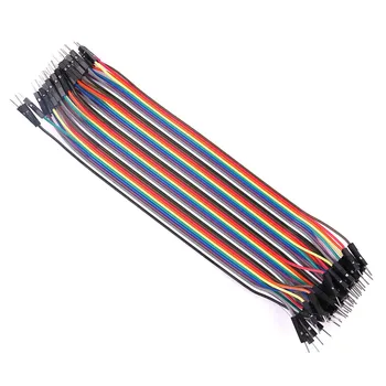 

40pcs 10cm Male To Male Dupont Wire Jumper For Arduino/Breadboard/Raspberry Pi - Colorful