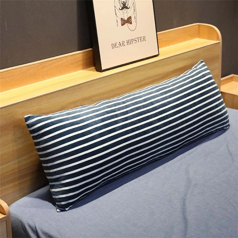 Милая плюшевая полосатая длинная подушка с рисунком из мультфильма, подушка для талии на коленях, Almofada, подушка для сна, подушка для украшения дома