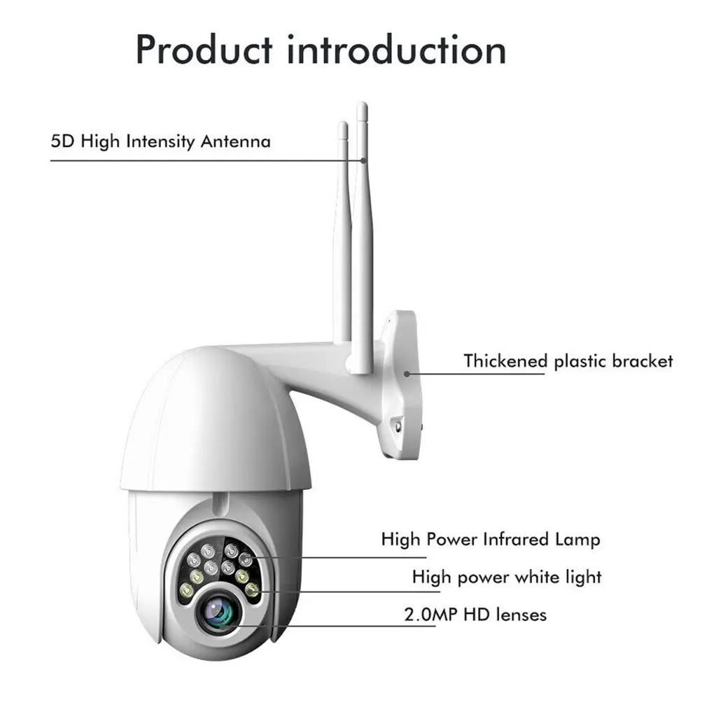 Wireless Gimble Outdoor Waterproof Ball Camera 360 Degree Security Anti-Theft Network Wifi Hd Surveillance Camera