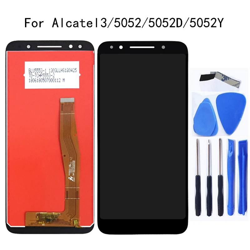 

5.5" For Alcatel 5052 5052D 5052Y LCD Display+ touch screen digitizer replaced For Alcatrl 3 LCD display component repair parts