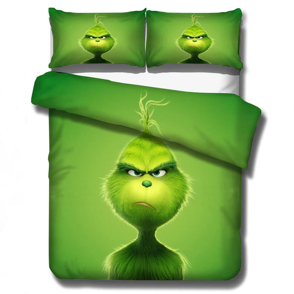 Grinch палантин Рождественский 3D комплект постельного белья пододеяльники наволочки цельное одеяло комплект постельного белья s постельное белье