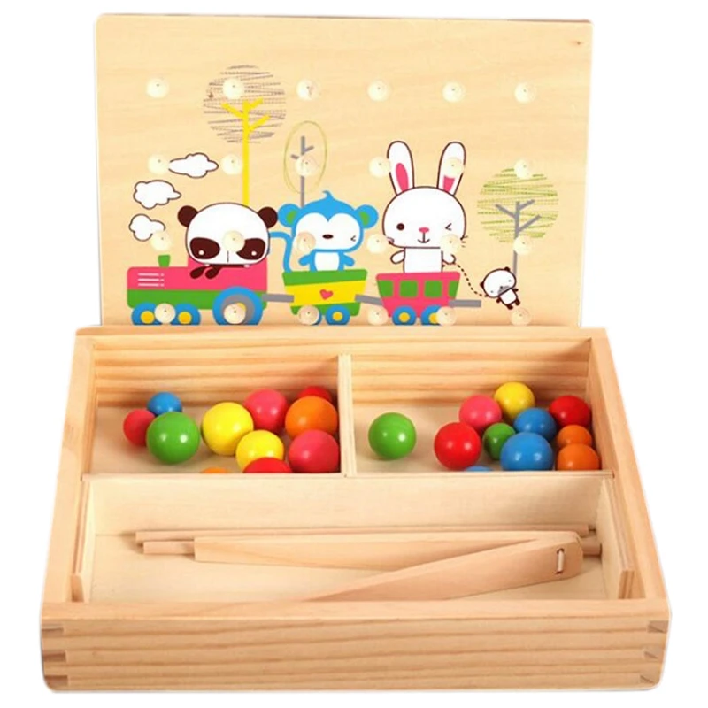 

Children'S Early Education Puzzle Hand-Eye Coordination Math Clip Beads Teaching Aids Clip Thinking Training Toys