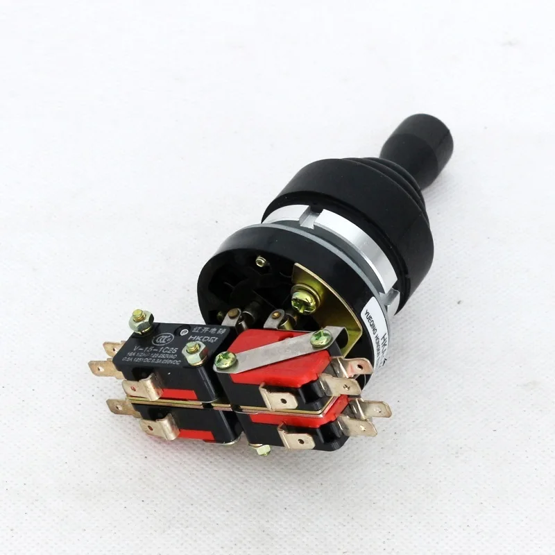 Yijian Joystick Switch 30mm – HKF4-11-4L – 4 Posizioni Con Ritorno A Molla – Monolever Industriale – Per Comandi Macchine - 3