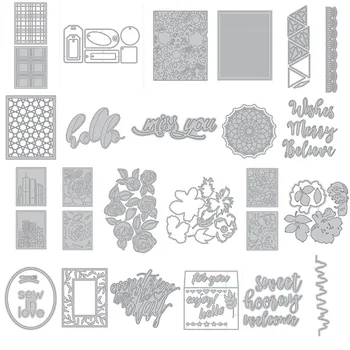 

Skyscrapers Rectangle Frames Metal Cutting Dies For DIY Scrapbooking Photo Album Embossing Paper Cards Making Decoration
