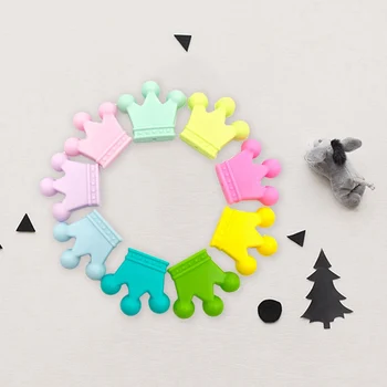 

1Pcs Color Random Crown Silicone Beads Jewelry Makings Silicon Teethers Necklace Baby Teething Beads For Nurse Jewelry