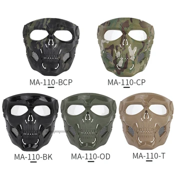 

Outdoor Hunting Masks Full Face Military Airsoft Paintball Mask Translucent Lens Safety Tactical Combat CS Shooting Skull Mask