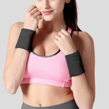 2 шт унисекс спортивные Напульсники спортивные упражнения хлопок махровая ткань повязки для баскетбола, тенниса, бейсбола