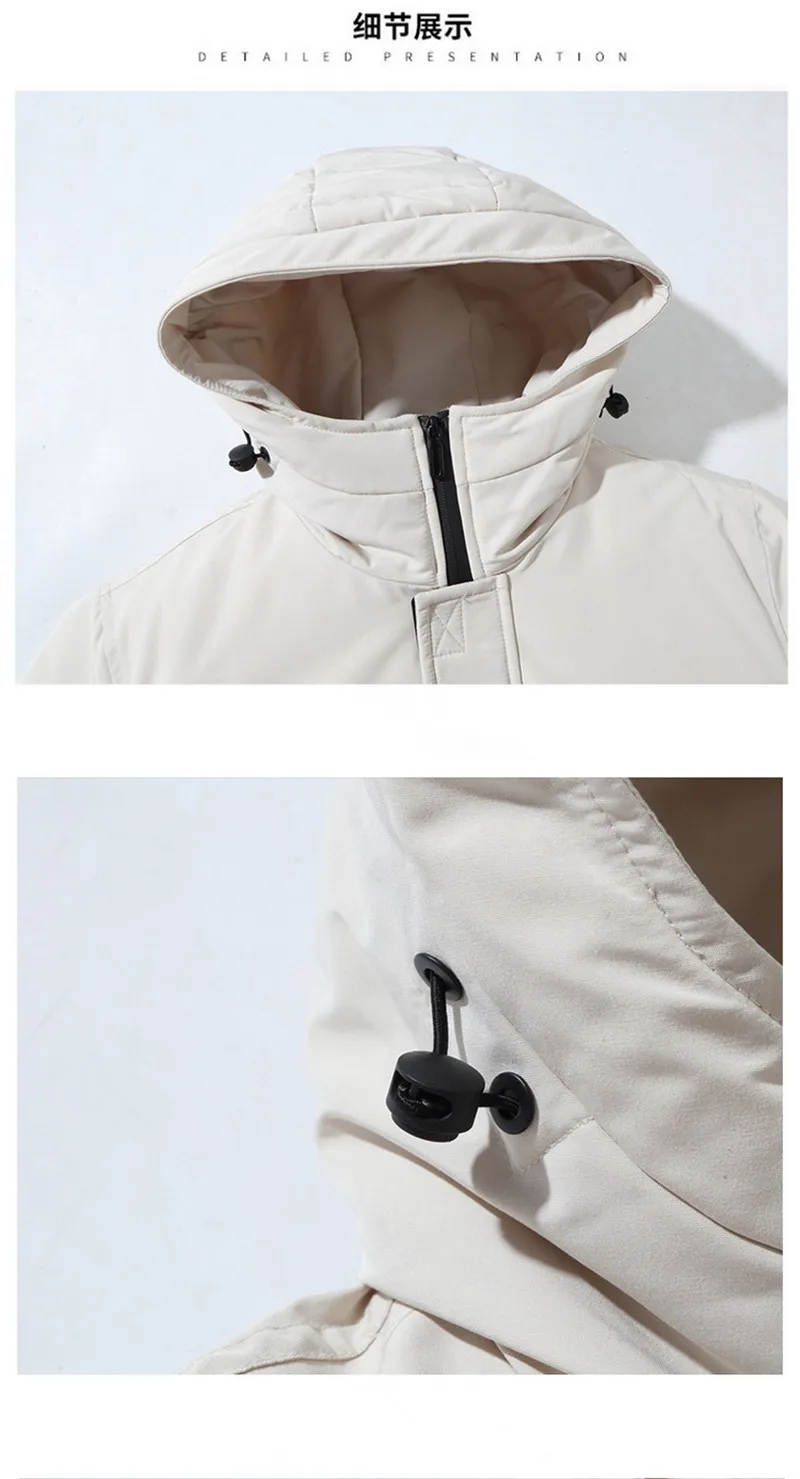 Высококачественная зимняя мужская куртка-пуховик на утином пуху, толстая теплая парка, пальто, Повседневная тонкая ветровка с капюшоном, мужские пуховики