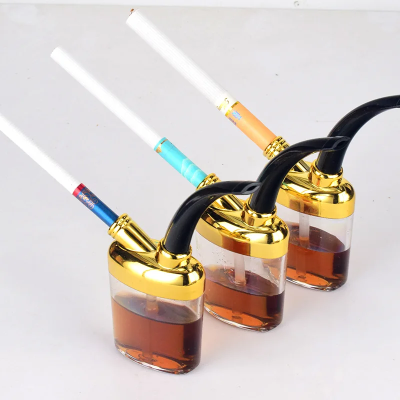 

High Quality Portable Hookah Smoking Pipes Recycle Cleanable Cigarette Filter Health Metal Tube Hookah Filtration Outdoor Tools