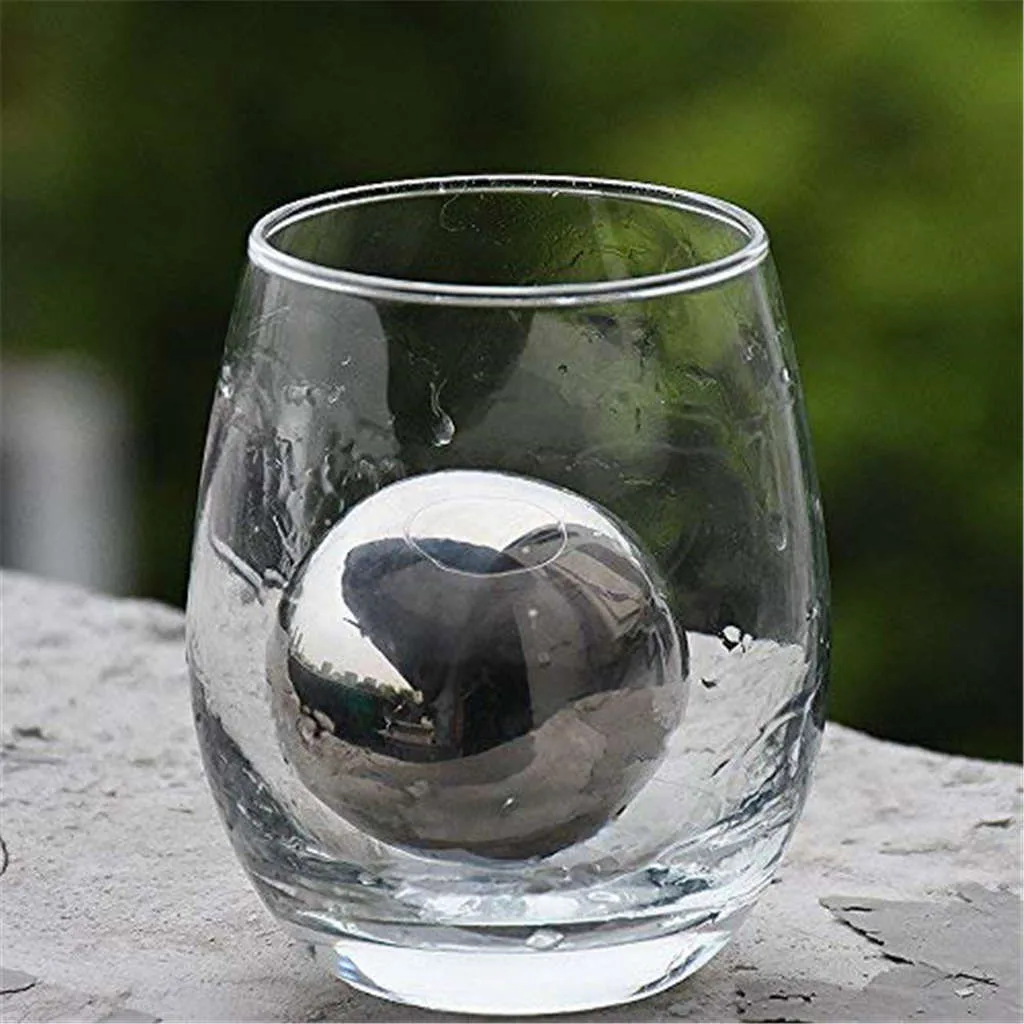 Stainless Steel Ice Cubes Bucket Reusable Metal Chilling Stones Cooler Whisky Keep Cold rapid colling Barware Whiskey Stones Ice Bucket Whiskey Ice Cubes Set