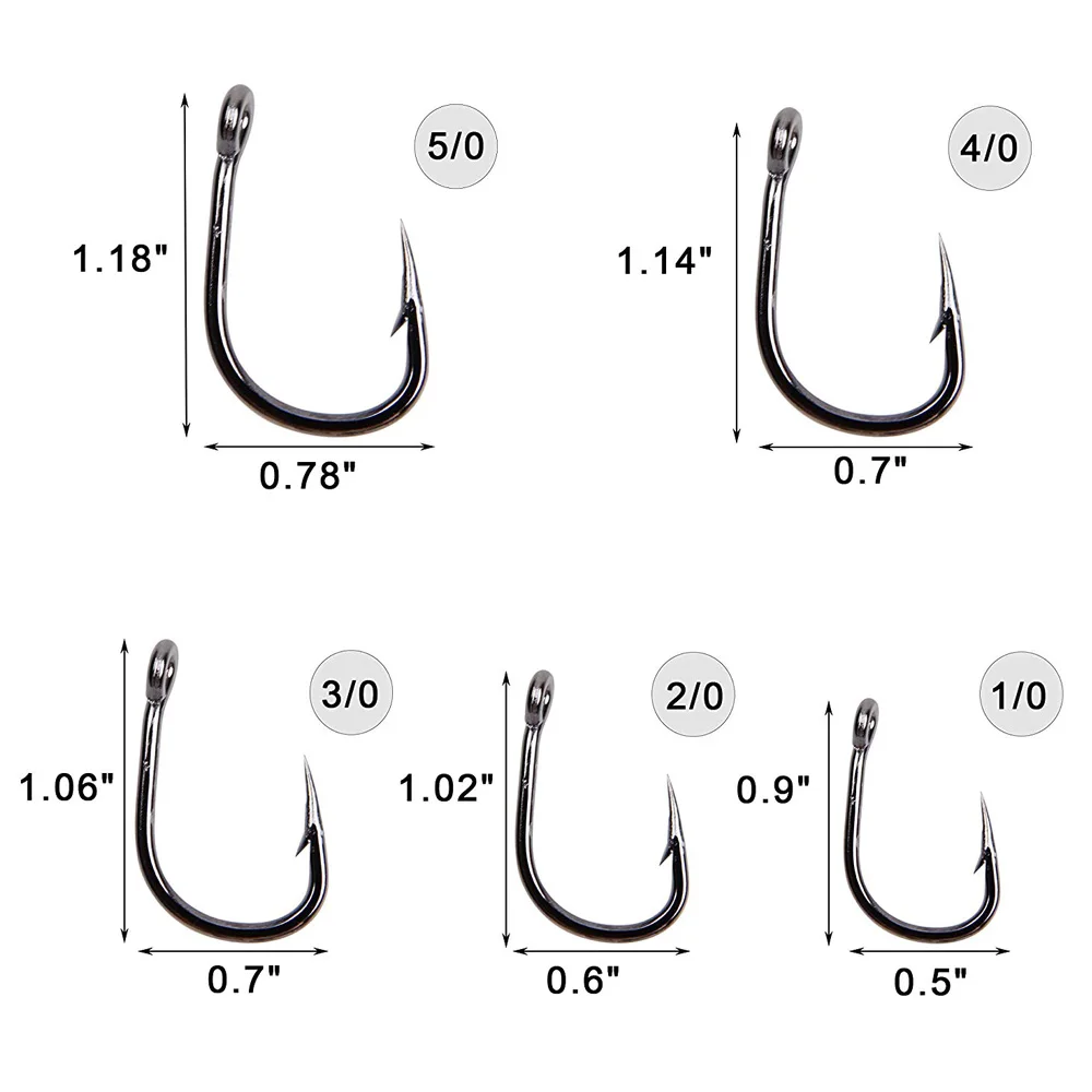 100Pcs/Box 10827 Live Bait Hook Circle Hooks Strong Stainless Steel Sharp  Fishing Hooks For Saltwater Fishing