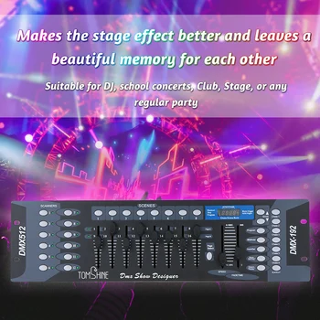 

Disco Light Controller 192 Channels DMX512 Controller Console for Stage Light Party DJ Disco Operator Equipment