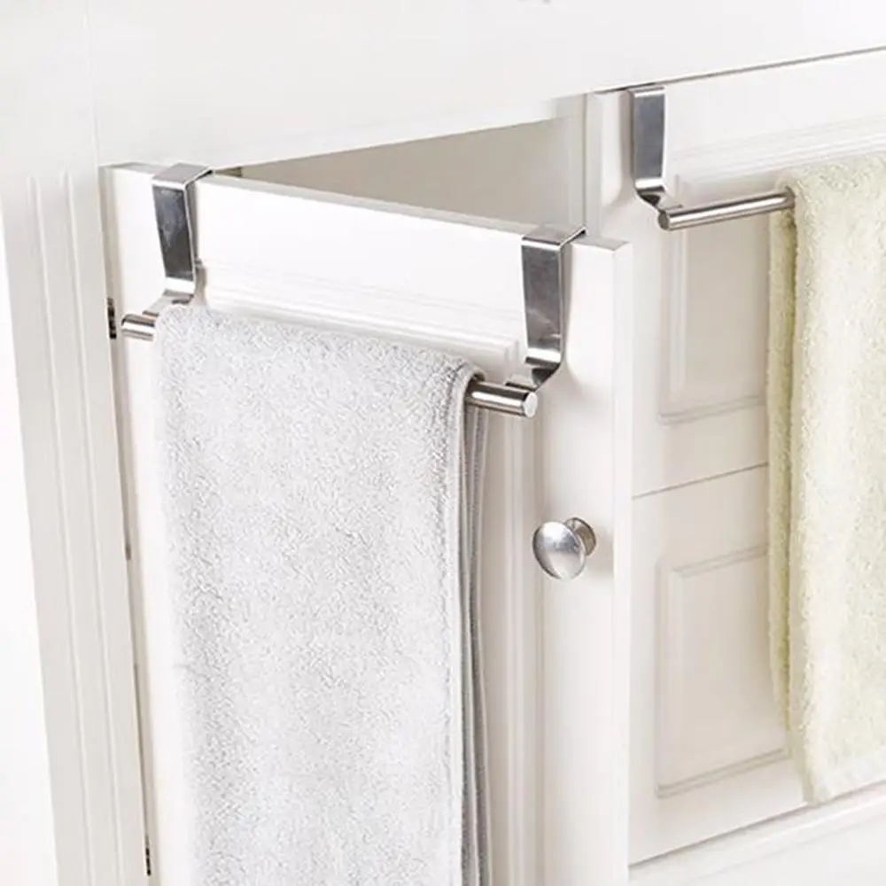 Stainless Steel Over Door Towel Bar Stand Rack Cupboard Cabinet Hanging Shelf | Дом и сад