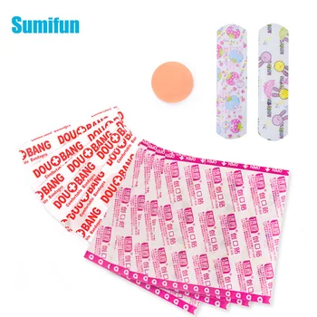 

2 Shapes of 50Pcs Waterproof Bandages Cute Cartoon Medical Plaster Band-Aid Stickers Wound Patches Emergency Kit First Aid