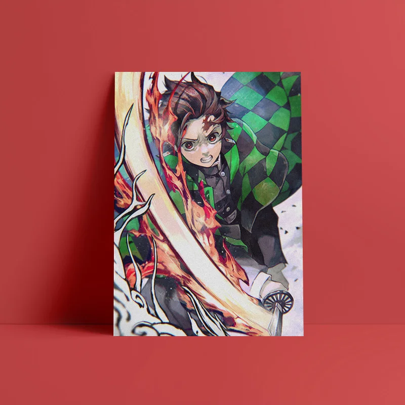 L 1188 Tanjiro Kamado Kimetsu no Yaiba Настенный декор на холсте плакатный принт для гостиной декоративная картина для спальни - Цвет: L 1188