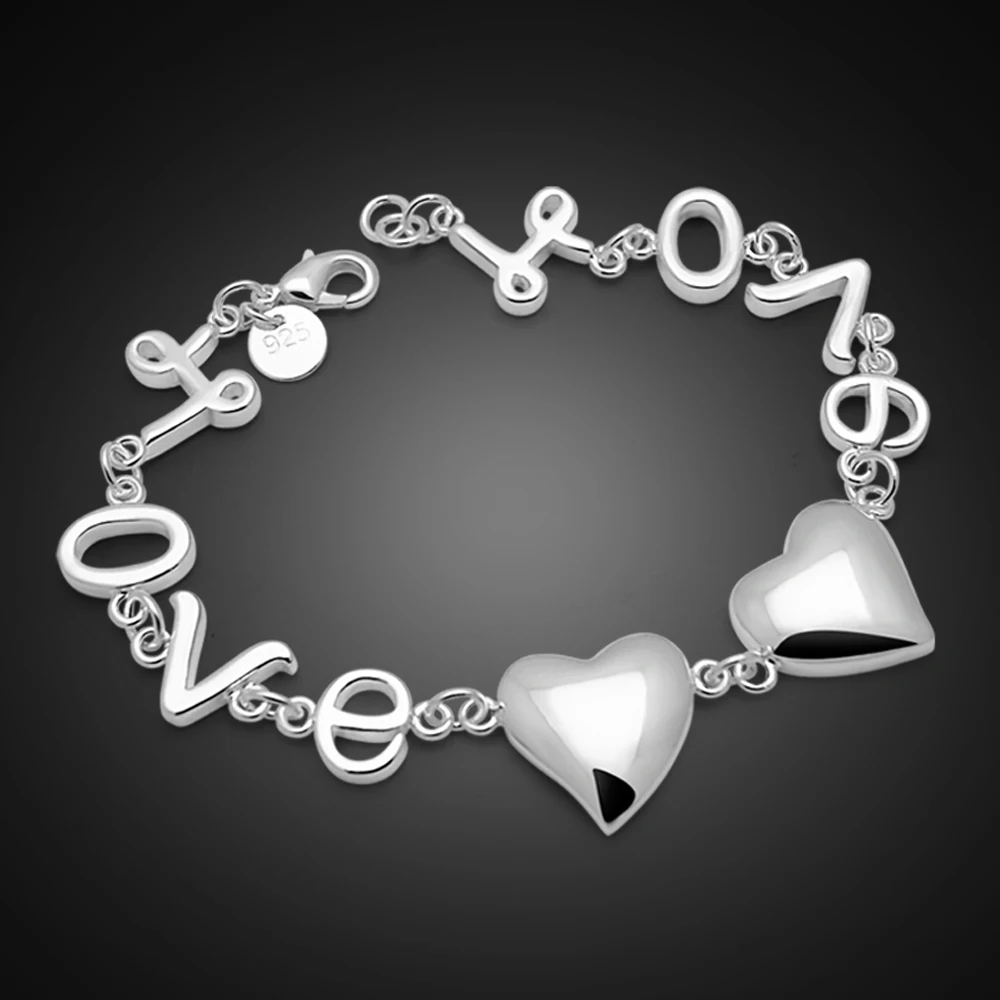 Романтический милый женский браслет модное ювелирное изделие из стерлингового