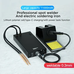 Fer à souder par points 2 en 1, avec stylo de soudage par points 43cm plus long, 11000 mAh, batterie Lipo à haute décharge à l'intérieur 