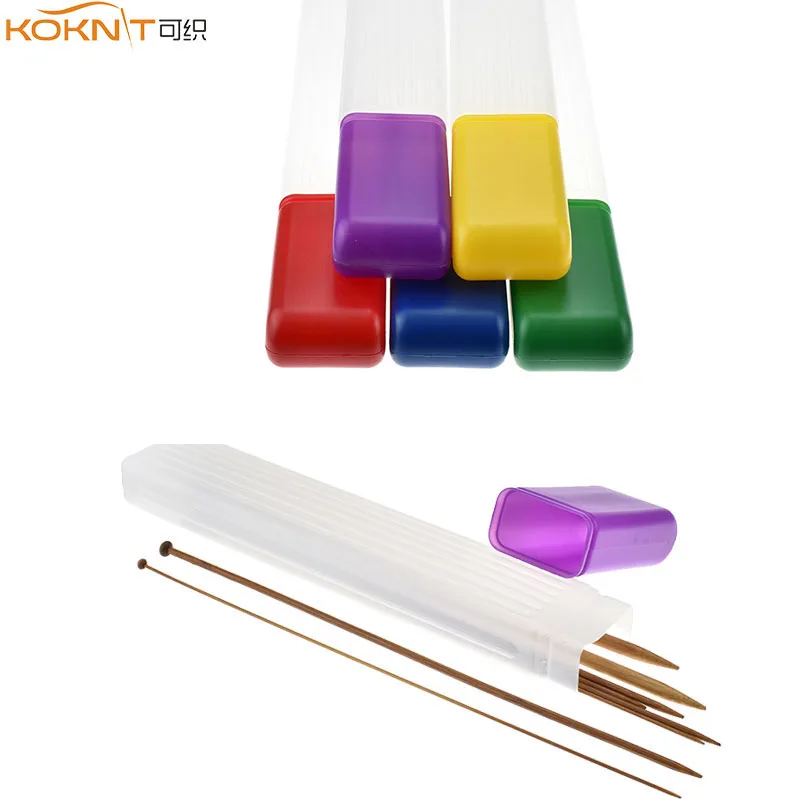 KOKNIT органайзер для вязальных спиц 35 см пластиковая коробка для хранения спиц аксессуары для шитья чехол для хранения разных цветов