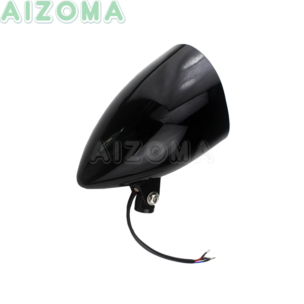 Универсальный 12v 60/55w мотоциклетная фара желтого света для Harley Cafe Racer Sportster XL Триумф 5,75 ''индивидуальный козырек пулевидная фара