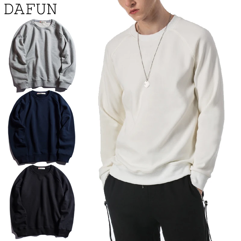 

Men Crew Neck Sweatshirt Plus Size Men Hoodies High Quality Jersey Pullover Tops Sweatshirts Spring Autumn Casual Plain Hoodie