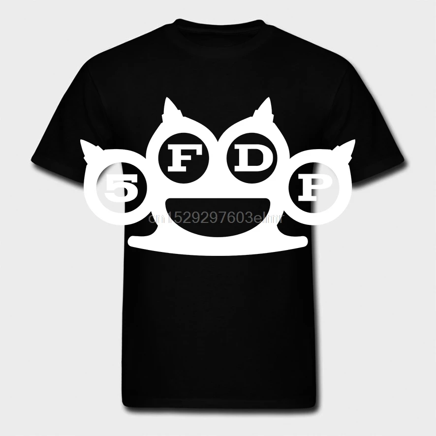 Death Punch Knuckles Five Finger 5FDP T-Shirt Black White |