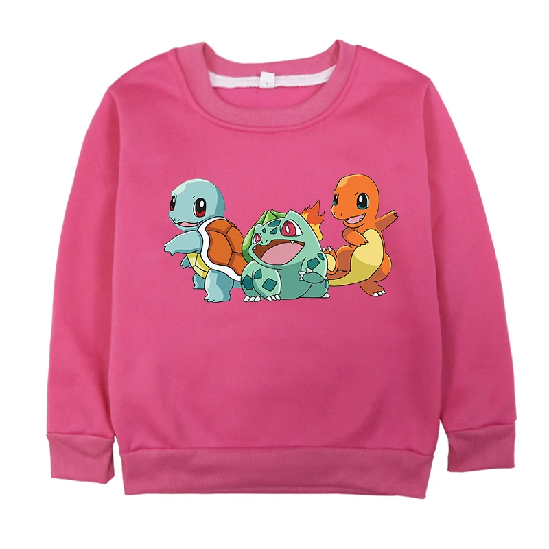 Hoodies 15 Светящийся свитер для маленьких девочек с принтом «Покемон» Pnllover/осенне-зимняя одежда Pikschu/костюм для мальчиков флисовая одежда для малышей возрастом от 2 до 14 лет - Цвет: Hoodies 15